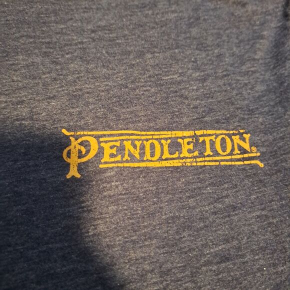 Pendleton Warranted To Be T Shirt Men's Medium Long Sleeve Blue Crew Neck - Picture 4 of 10